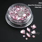 Crystal White Nail Rhinestones Glitter Wedding Bride Design Flatback Gems Charms Beads 3D Nail Art Decoration DIY Parts LAS-008