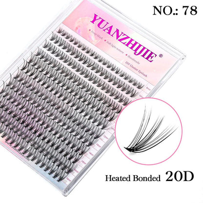 YUANZHIJIE DIY 120 PCS Cluster Lashes 3D Natural Bunch 8-16mm D Curl Segmented Beam Individual Mink Tufted Eyelash Fine Lash Tip