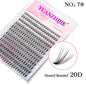 YUANZHIJIE DIY 120 PCS Cluster Lashes 3D Natural Bunch 8-16mm D Curl Segmented Beam Individual Mink Tufted Eyelash Fine Lash Tip