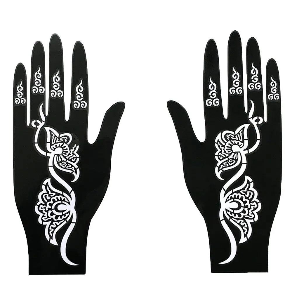 Cool Wedding Tool Hand Foot Temporary Tattoo Body Art Sticker Henna Stencil Tattoo Stencil Template