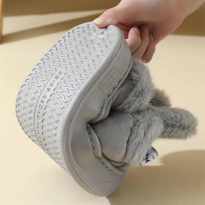 Snow Boots Winter New Women Warm Padded Cotton Shoes Indoor Thick Bottom Plush Rabbit Cotton Boots Leisure Soft Sole Ankle Boots