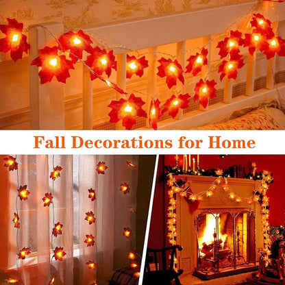 1pc 10/20 LED Maple Leaf String Lights Battery Powered Fairy Lights For Home Party Holiday Arrangement Scene Outdoor Decoration