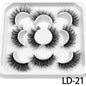 5 Pairs 25mm 3D Mink Eyelashes Bulk Russian roll Fluffy Natural False Eyelash Dramatic Mink lashes Makeup tools Wholesale lashse