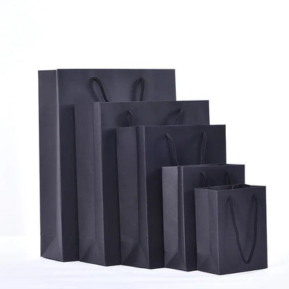 1pc High Quality Black Tote Bag Clothing Store Bag Exquisite Gift Bag Shopping Bag Supplies Multiple Sizes Available Paper Bag