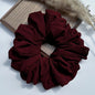 Big Size Chiffon Scrunchies For Muslim Women Custom Elastic Volumizing Oversized Neat stitching Malaysian Bunch Hair Tie