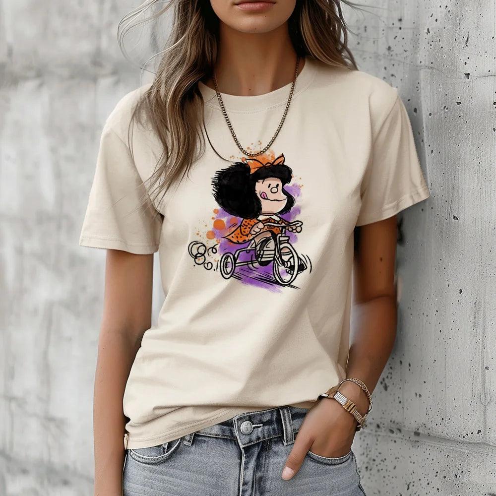 Mafalda top women Japanese anime t-shirts female streetwear harajuku graphic clothing