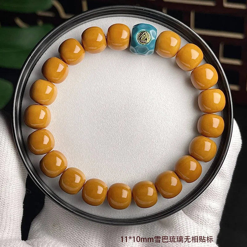 Wild Straight Cut Monkey Bracelet Men's Carving Jingbaleng Hexagonal Old Light Bead Crafts Shark Dorsal Disk Playing Buddha