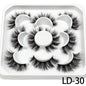 5 Pairs 25mm 3D Mink Eyelashes Bulk Russian roll Fluffy Natural False Eyelash Dramatic Mink lashes Makeup tools Wholesale lashse