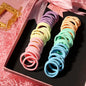 50PCS/Set 5CM Solid Color Cotton Hair Ties For Women Hairbands Elastic Rubber Bands Seamless Link Rope Hair Accessories