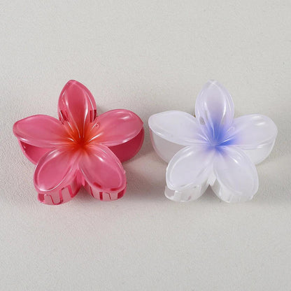 2Pcs Fashion Flower Hair Claw Clip Women Girls Shark Hair Claws Hairpin Barrettes Beach Ponytail Crab Clip Hair Accessories