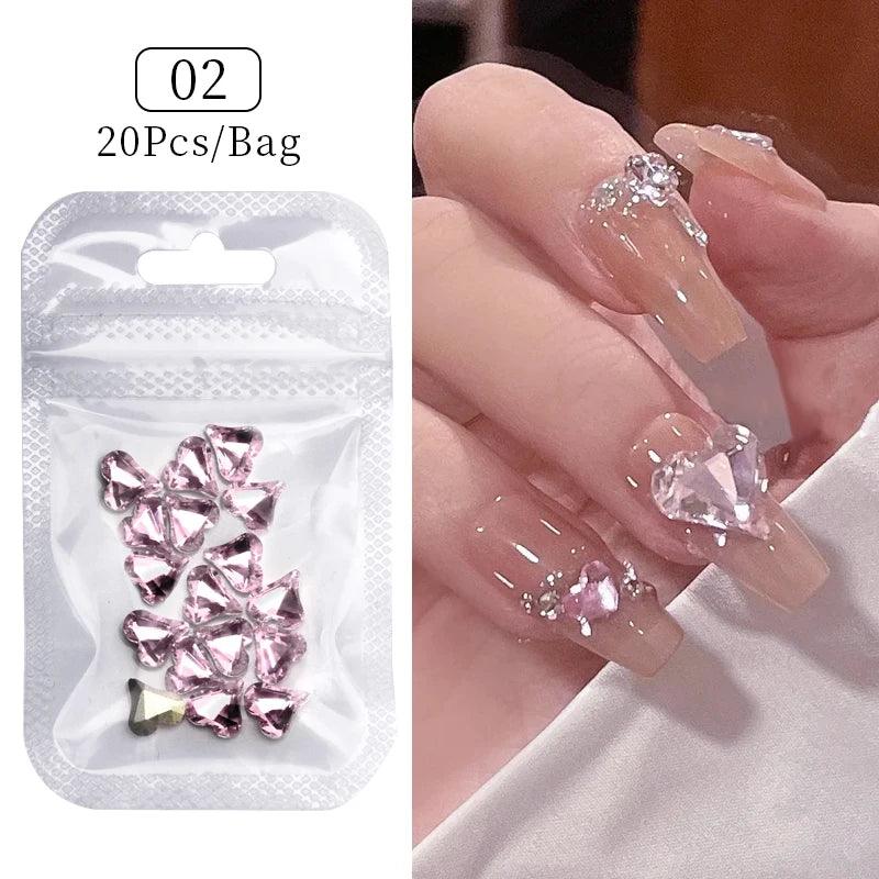 Aurora Irregular Crystal Rhinestones Nail Charm Mixed-Size Resin Flatback Jewelry Gems Stone Parts Manicure Nail Art Decorations