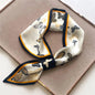 2023 New Luxury Brand Skinny Neckerchief Scarf For Women Satin Silk Ribbons Bandana Ladies Neck Tie Wrist Wrap Shawl Echarpe