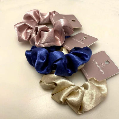 2023 Fashion Satin Scrunchie Women Silk Hair Tie Elastic Hair Bands Girls black Hairbands Hair Rope Crunchie For Hair Accessorie