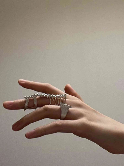 2024 New Spine Bone Ring New Gothic Style Men's And Women's Jewelry Party Gift