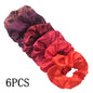 6pcs/lot Hair Scrunchies Bands Scrunchy Ties Ropes Ponytail Holder for Women or Girls Accessories Satin Headwear Solid 100 Color