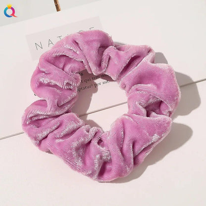 Winter Warm Soft Hair Scrunchies for Women Girls Cute Velvet Elastic Hair Band Multicolor Rubber Band Hair Loop Hair Accessories