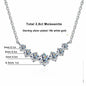 SHSTONE Moissanite Necklace for Woman Wedding Fine Jewely with Certificates 925 Sterling Sliver Plated 18k White Gold Necklace