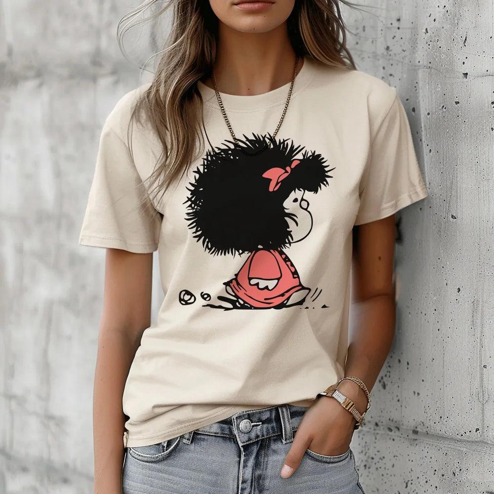 Mafalda top women Japanese anime t-shirts female streetwear harajuku graphic clothing