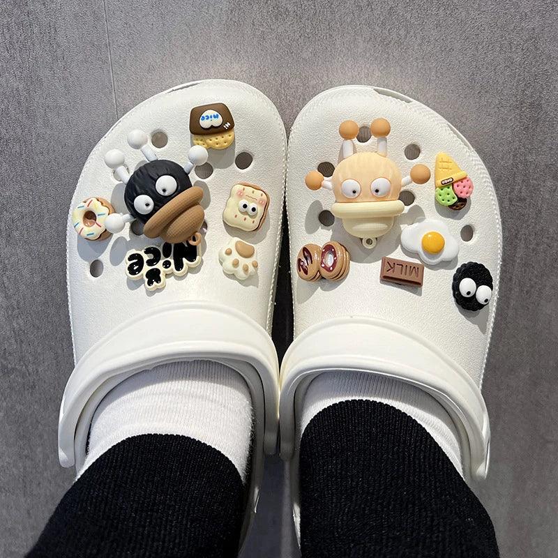 Whole Set Hot Sale DIY Hole Shoes Charms for Cute Cartoon Handmade Charms Designer Quality Garden Shoe Decoration Girl Gift