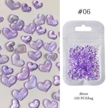 Aurora Irregular Crystal Rhinestones Nail Charm Mixed-Size Resin Flatback Jewelry Gems Stone Parts Manicure Nail Art Decorations