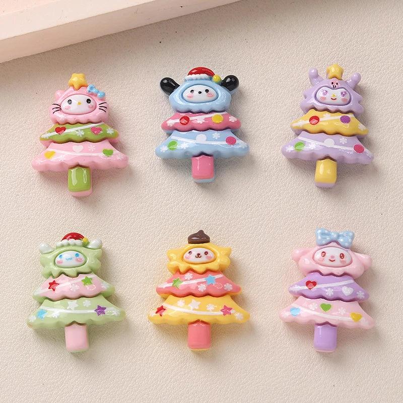 MINISO Cartoon Diy Resin Shoes Accessories Christmas Tree Accessories Sanrio Kuromi Series Fashion Xmas Party Gifts