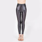 Hot Sale Women'S Shiny Leggings Women'S Solid Color Seamless Skinny Thin Full Ankle Length Leggings Stretch Pants Trousers