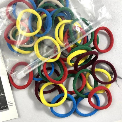 20/50PCS/Set Hair Bands for Women Girl Basic Hair Rubber Ties Ropes 4cm Simple Elastic Headband Hair Accessories Ponytail Holder