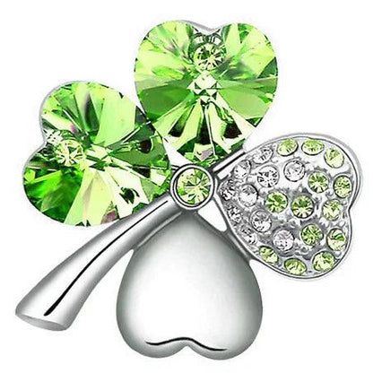 Crystal four leaf clover Brooch romantic fashion jewelry accessories charm girl lover gift summer birthday quality dropshipping