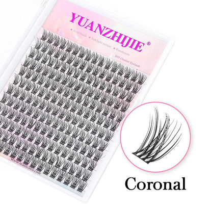 YUANZHIJIE DIY 120 PCS Cluster Lashes 3D Natural Bunch 8-16mm D Curl Segmented Beam Individual Mink Tufted Eyelash Fine Lash Tip