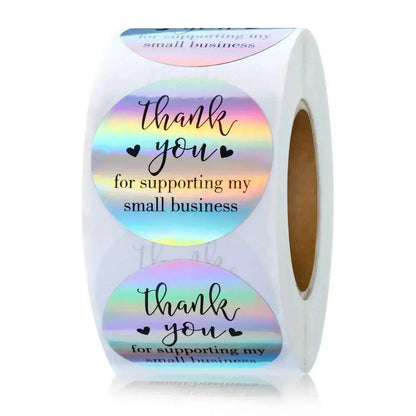 500pcs Round Labels Thank You Sticker Candy Bag Flower Cake Boxes Gift Packaging Wedding Grateful Decorative Seal Stickers