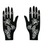 Temporary Tattoo Hollow Henna Palm Tattoo Stencil Professional Wedding Tool Hand Foot Body Art Sticker Tattoo Stencil Template