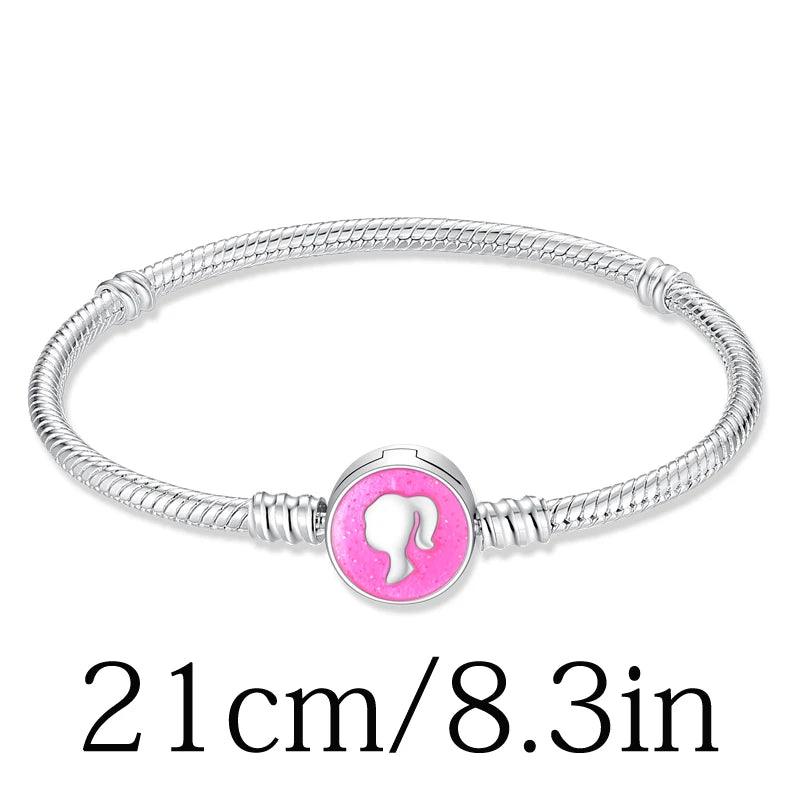 Hot sale % 100 925 sterling silver Barbie series pendant suitable for original 925 sterling silver women's bracelet DIY jewelry