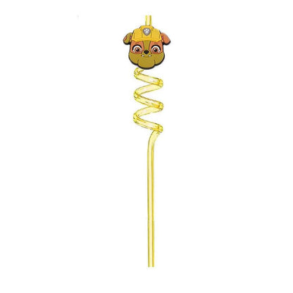 Paw Patrol Anime Party Straw Birthday Party Cartoon Decoration Gift