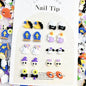 20Pcs 10 Shapes Cute Cartoon Festival Designs Nail Art Rhinestones For Manicure Supply Punk Halloween Nail Resin Charms Stones