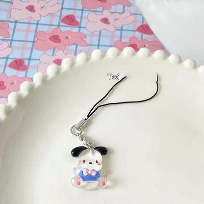 Sanrio Anime My Melody Bag Keychain Cartoon Cinnamonroll Hello Kitty Cute Phone Pendant Girly Items Pendant Rope Decoration