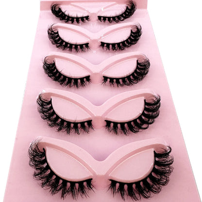 New Cat Eye Lashes Mink Eyelashes 3D Curl Winged Natural Realistic Messy End Eye Elongated Thick False Eyelashes Soft Fake Lashe