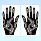 2pcs Henna Tattoo Stencils Templates For Women Temporary Tattoo Indian Fashion Flower Wedding Tattoo Supplies For DIY Body Art