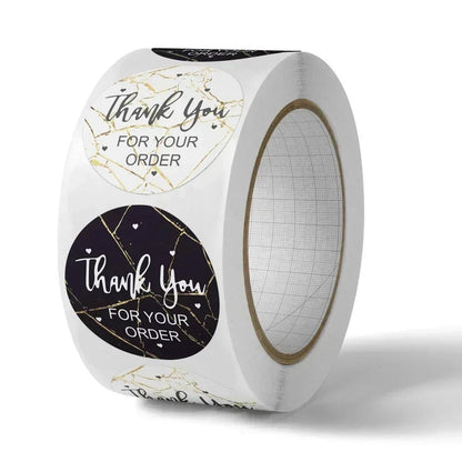 500pcs Round Labels Thank You Sticker Candy Bag Flower Cake Boxes Gift Packaging Wedding Grateful Decorative Seal Stickers