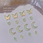 1Bag 3D Heart Nail Rhinestones Water ripple flat bottom love Charms Crystal Nail Art Decorations Gem Kawaii Resin Nails Gems