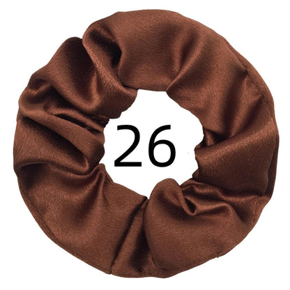 5/1pc Accessoires Women Girls Silky Satin Hair Scrunchies Solid Stretch Elastic Simple Elegant Rubber Band Ponytail Tie low cost