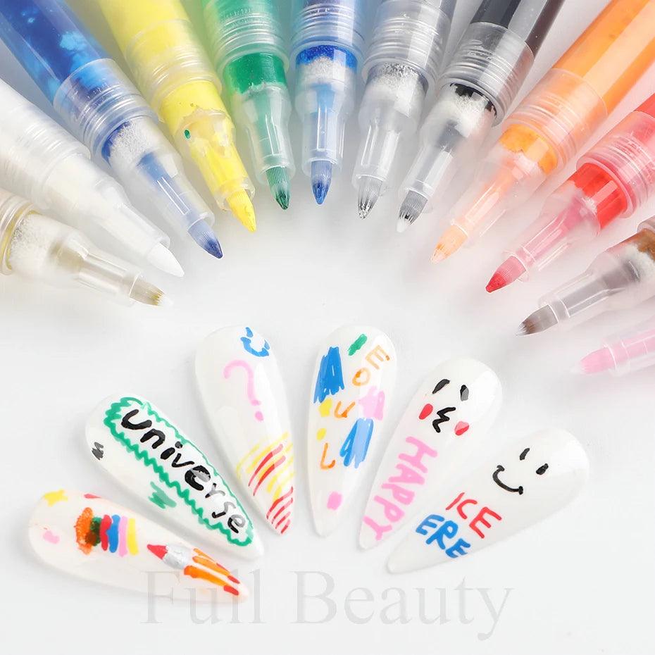 Professional Graffiti Nail Art Pen Drawing Abstract Stripe Lines Waterproof Nail Gel Polish Painting Liner Manicure Tools CH2062