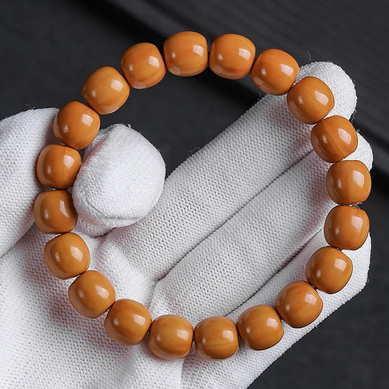 Wild Straight Cut Monkey Bracelet Men's Carving Jingbaleng Hexagonal Old Light Bead Crafts Shark Dorsal Disk Playing Buddha