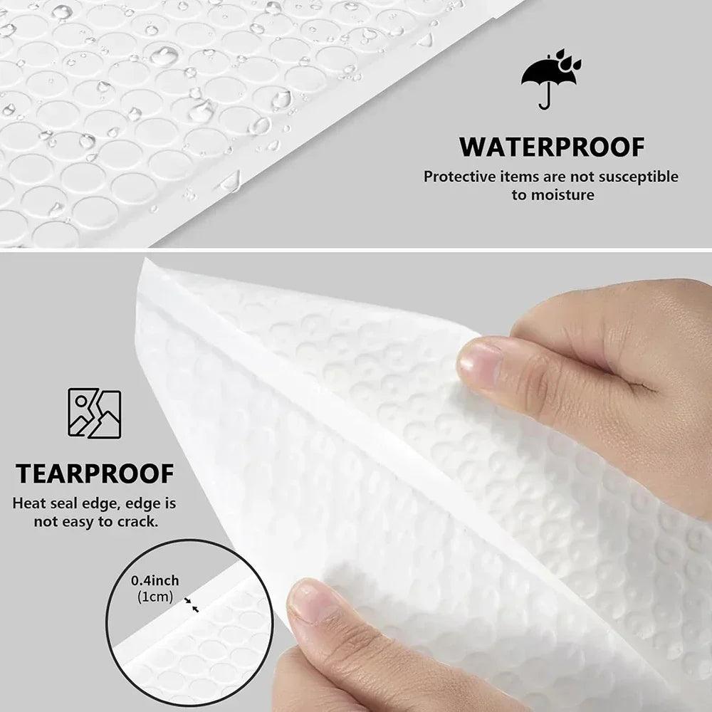 Multifunctional Self-Seal Business Mailing Packages White Foam Bubble Envelopes Adhesive Waterproof Shipping Bags for Packing