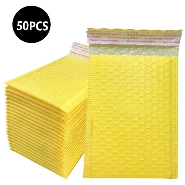 50pcs Shipping Packaging Pink Bubble Mailer Small Business Supplies Mailing Bags Packing Bag Packages Envelope Mailers Office