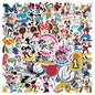 10/50/100pcs Disney Mix Cute Cartoon Micky Princess Stickers Graffiti Decal Laptop Luggage Skateboard Waterproof Sticker Kid Toy