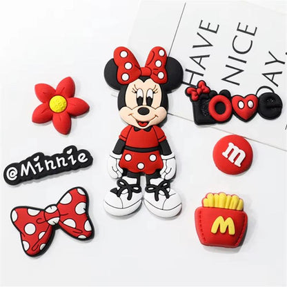 Miniso Cartoon Mickey Mouse Shoe Charms Fits For Clog Sandals Shoes Decoration Anime Decoration For Women Men Christmas