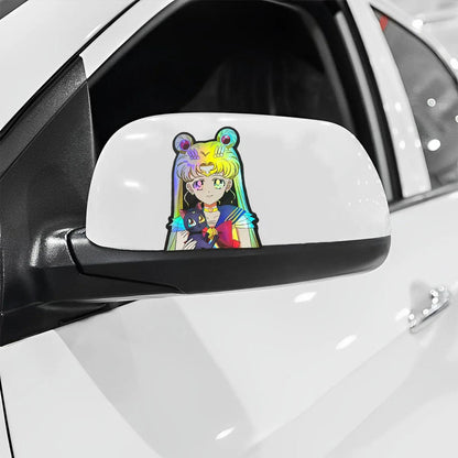 Cartoon Holographic Anime Laser Stickers Motorcycle Anime Lenticular Car Window Sticker For Laptop Hot（25 designs）