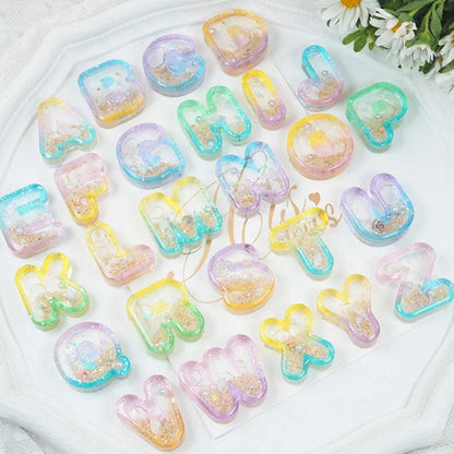 Alphabet Resin Molds Resin Shaker Molds Charms Epoxy Quicksand Silicone Casting Molds