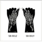 1 Pair Flower Tattoo Stencil for Hand Henna Tattoo Templates Mandala Lace  Design Wedding Painting Henna Kit Tool