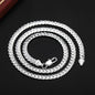 18K Gold/Silver Color 6mm Full Sideways Necklace 8/18/20/24 Inch Chain For Woman Men Fashion Wedding Engagement Jewelry